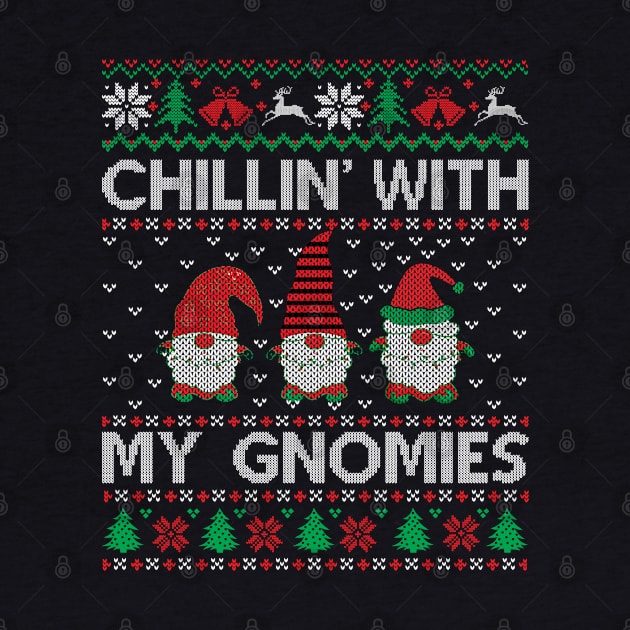 chilling with my gnomies ugly sweater by MZeeDesigns